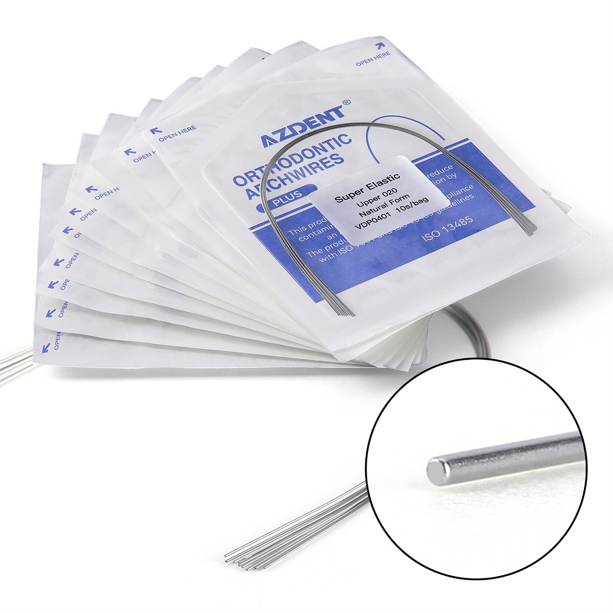 AZDENT Dental Ortho Super Elastic NiTi Archwire Rectangular Square/Ovoid/Natural