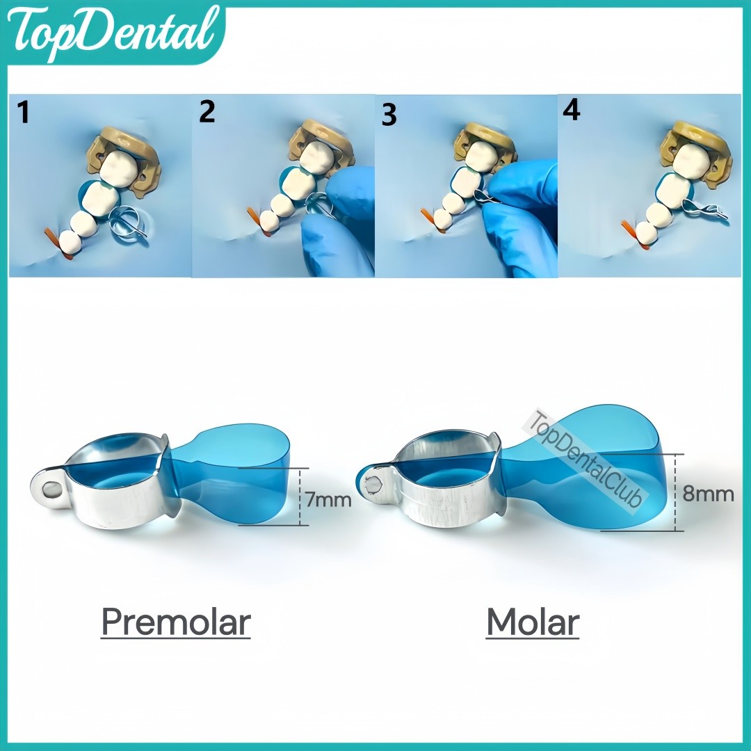 USA Dental Transparent Lucifix Posterior Matrices Blus Matrix Band Ring Fit Kerr
