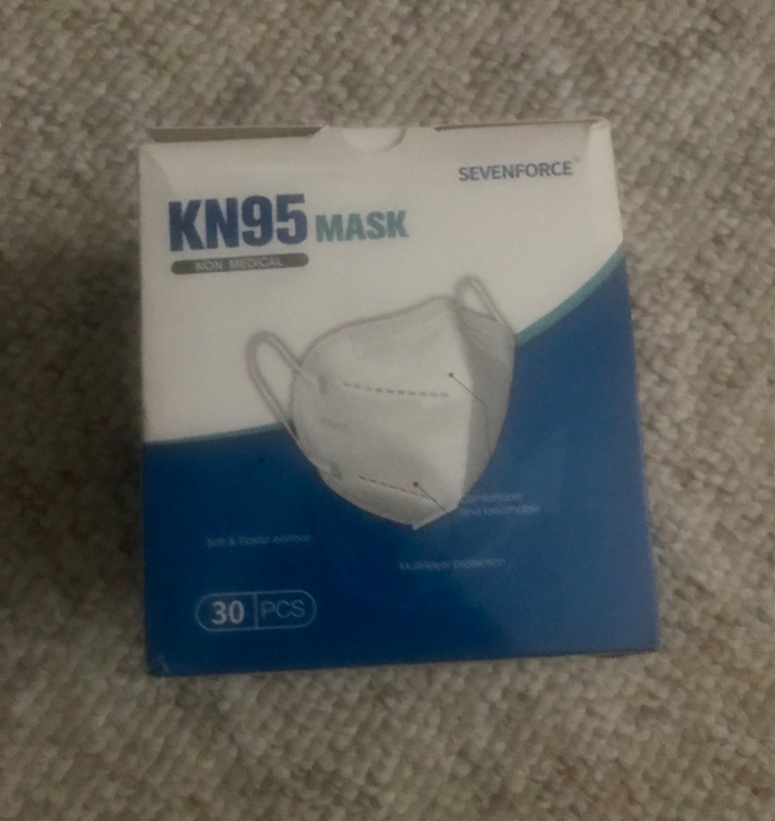 30 Pcs KN95 Protective MultiLayer Face Mask Disposable 6 Color Packs, 5pc each