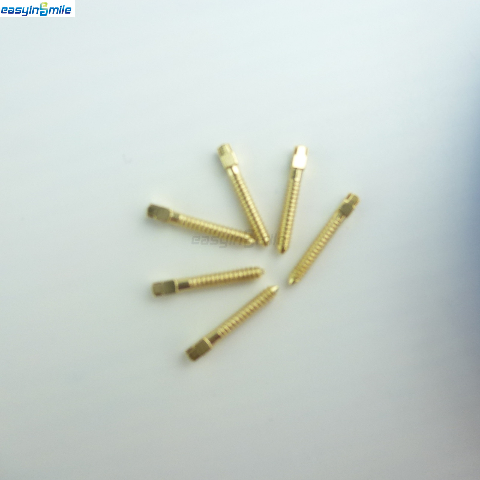 240pcs Dental Screw Post Gold Plated Completed Kit S -XL Size Refill Easyinsmile