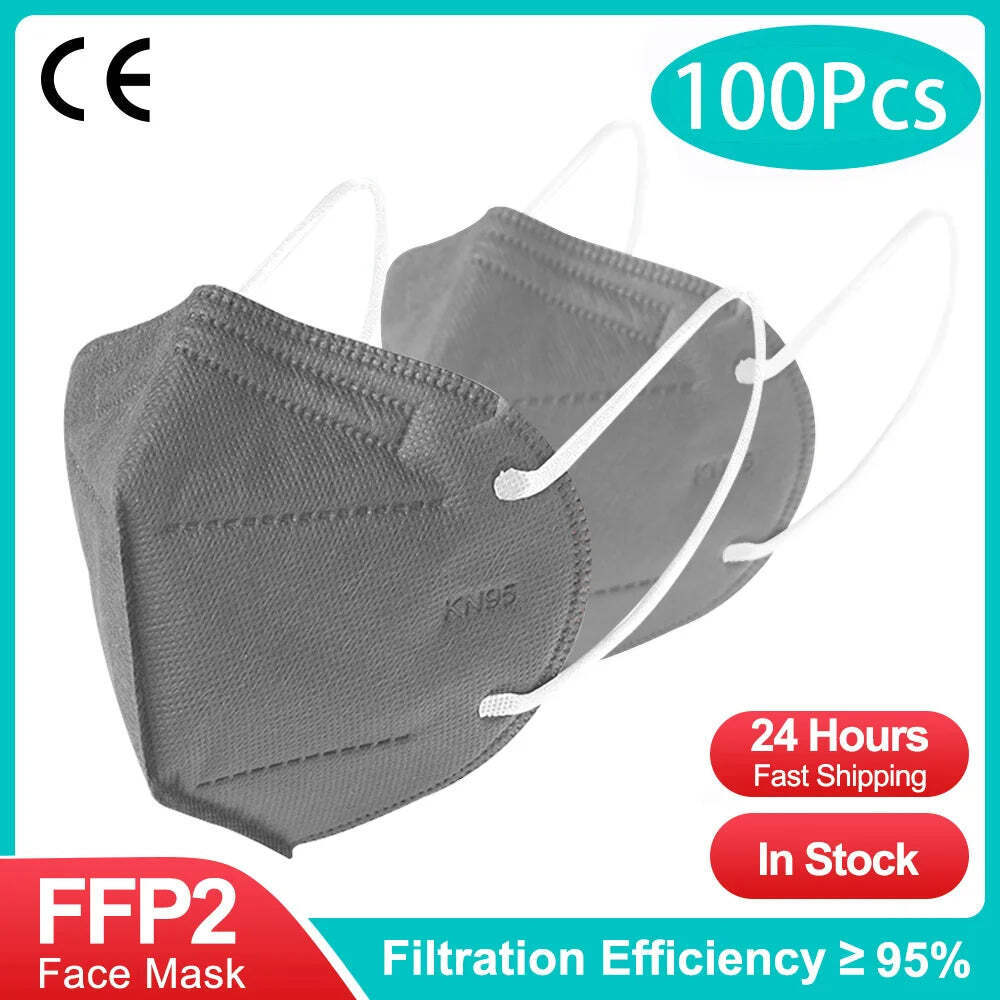 KN95 Face Masks Colors Security Protection Mask 5ply Mask PFF2 N95 Masciarelli