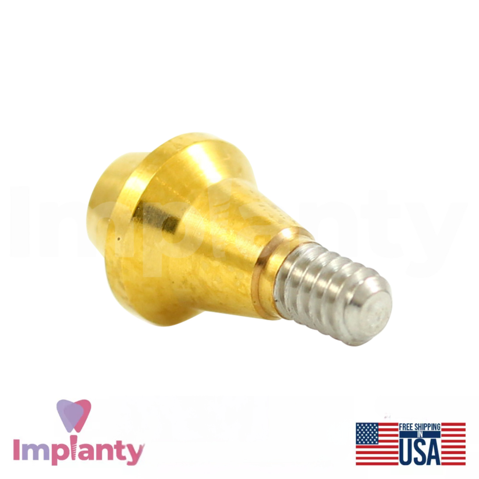 5x Dental Straight Multi Unit NP Conical Connection 2.25mm Titanium Sleeve Set