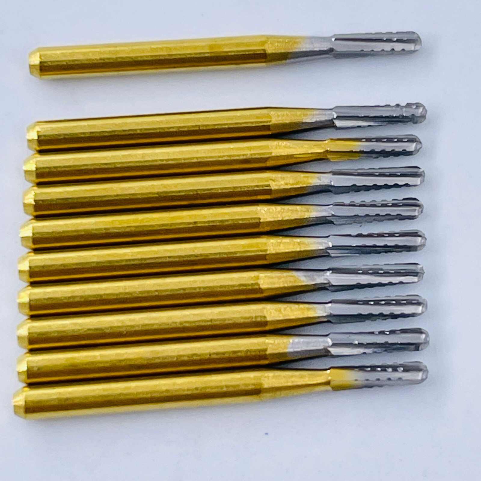 FG-1957 High Speed Dental Tungsten Steel Carbide Crown Metal Cutting Burs 10 pcs