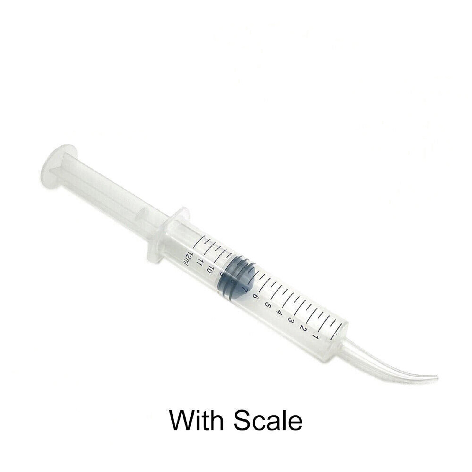50 pcs Dental Disposable Curved Oral Tip Utility Irrigation Syringes 12ml