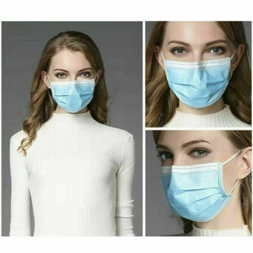Lot of 4 Layer Face Mask Mouth & Nose Protector Respirator Masks with Filter