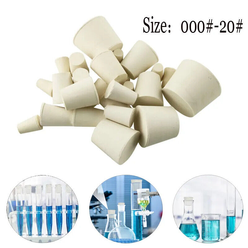 Various Sizes Rubber Stopper Laboratory Sealing Hole Stopper Tapered Flask Tube