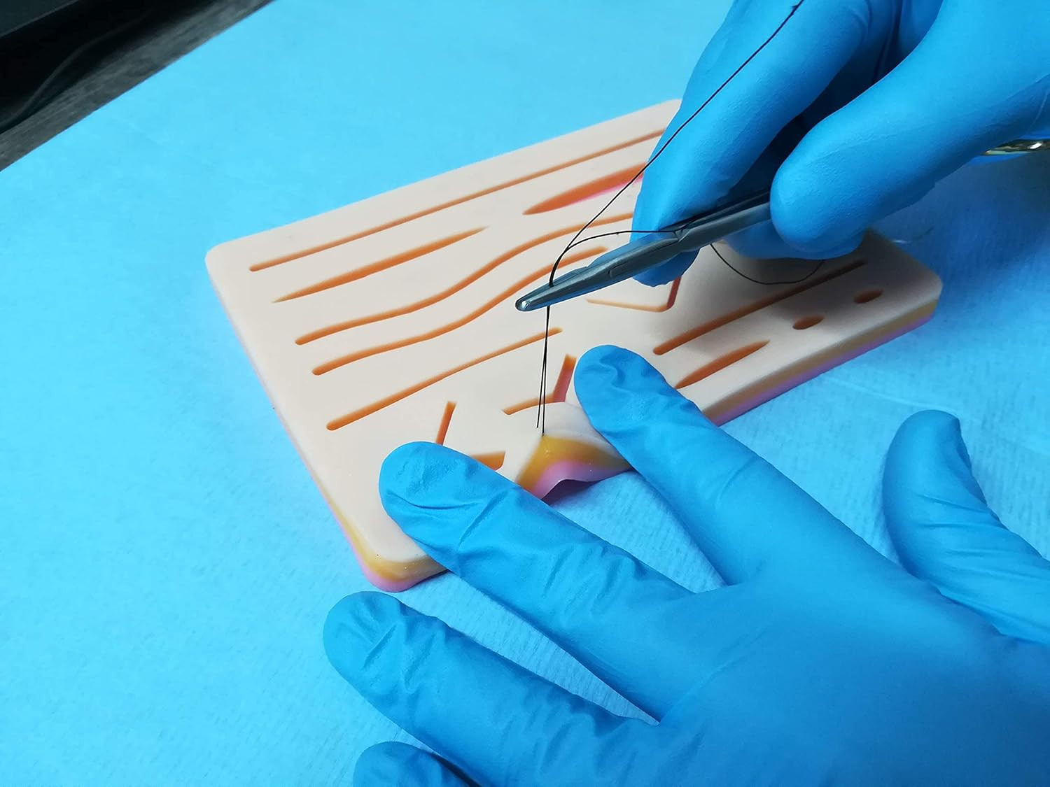 Silicone Suture Practice Pad for Medical Training and Skill Development