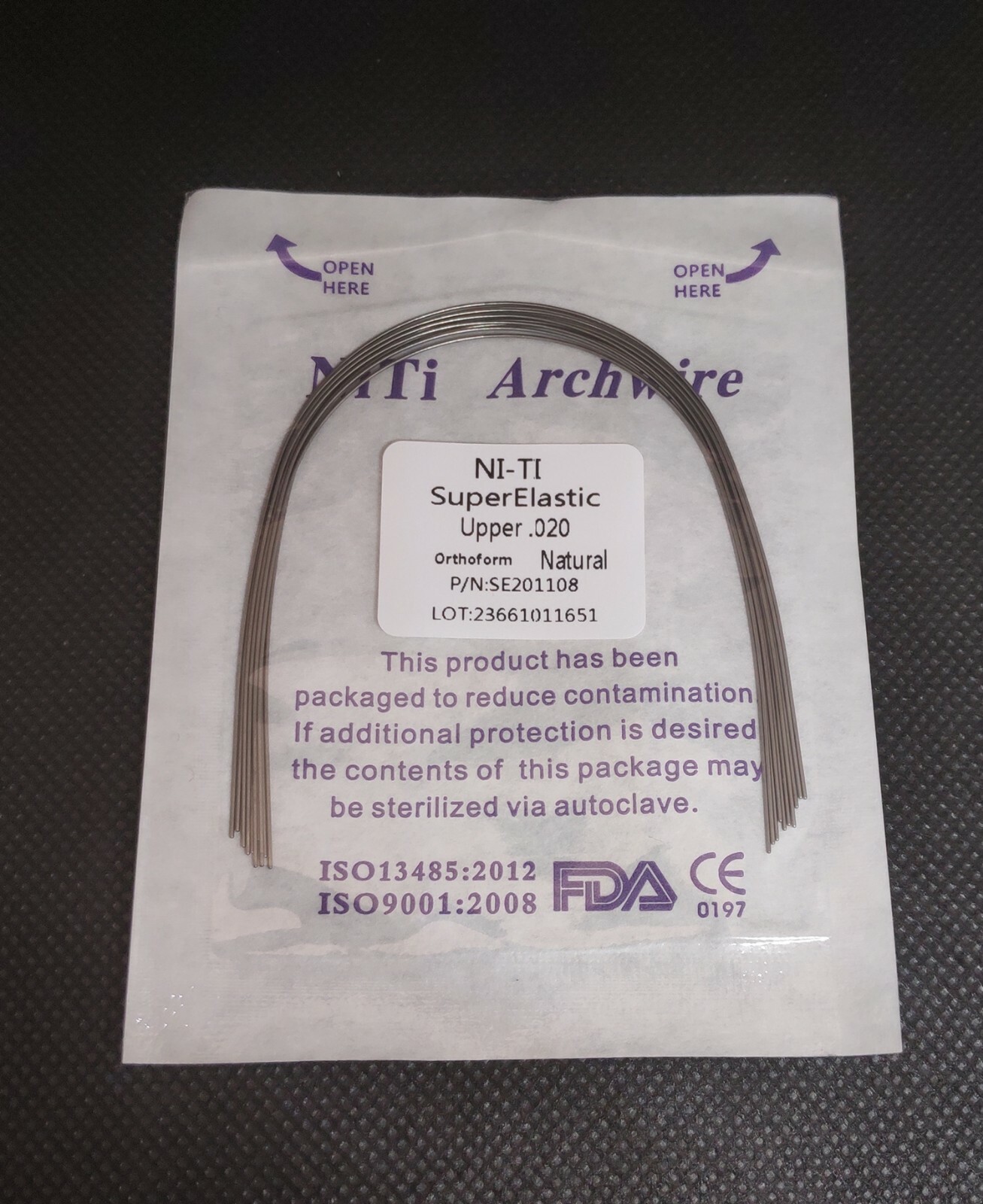 Dental Orthodontic Super Elastic Wire Niti Round Arch Wires Natural Form
