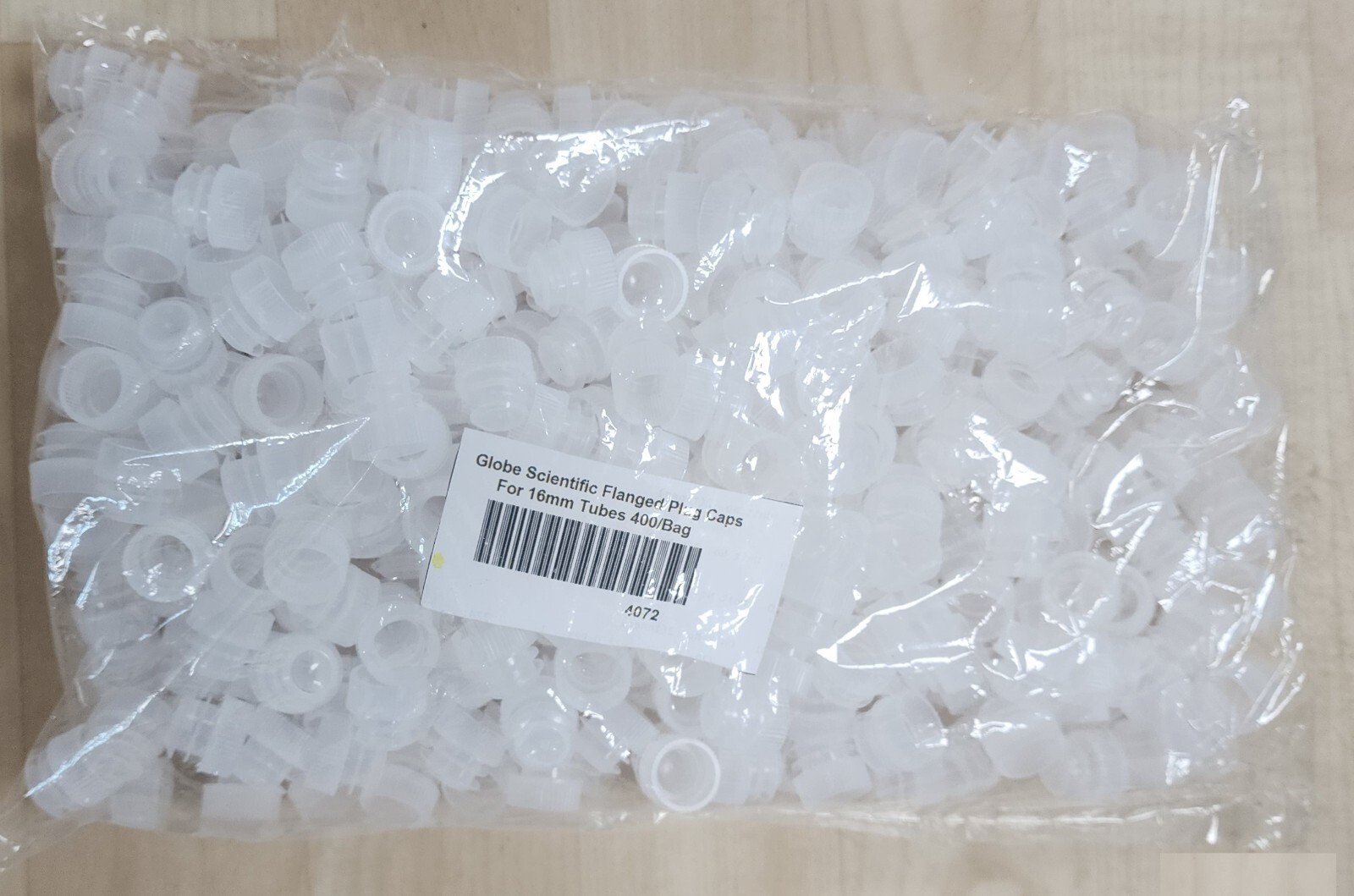 Globe Scientific 12mL Polystyrene Test Tube With Caps, 800 /Case