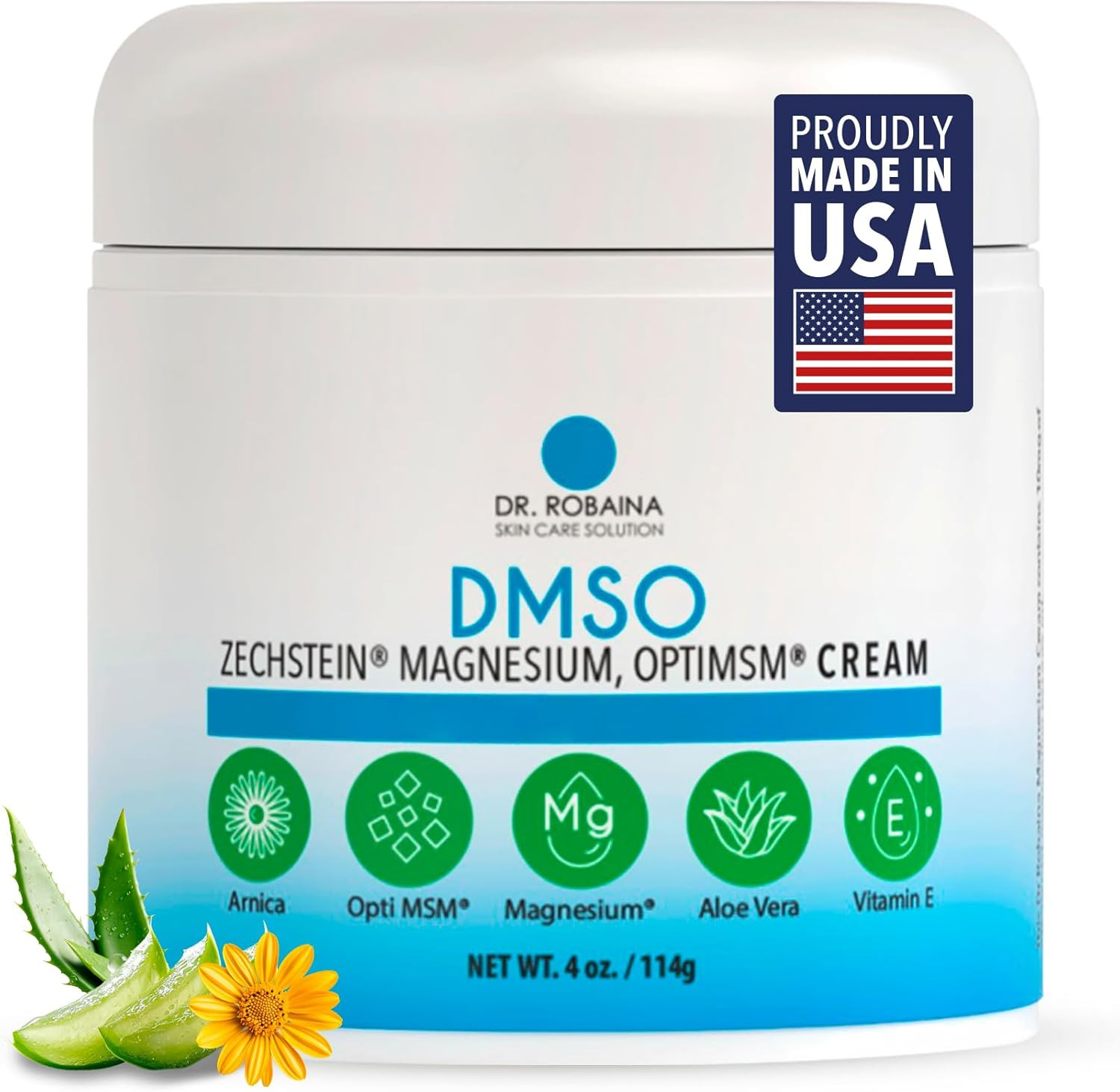 Dr. Robaina DMSO Cream – 99.9% Pure DMSO Pharmaceutical Grade | Formula with Zec