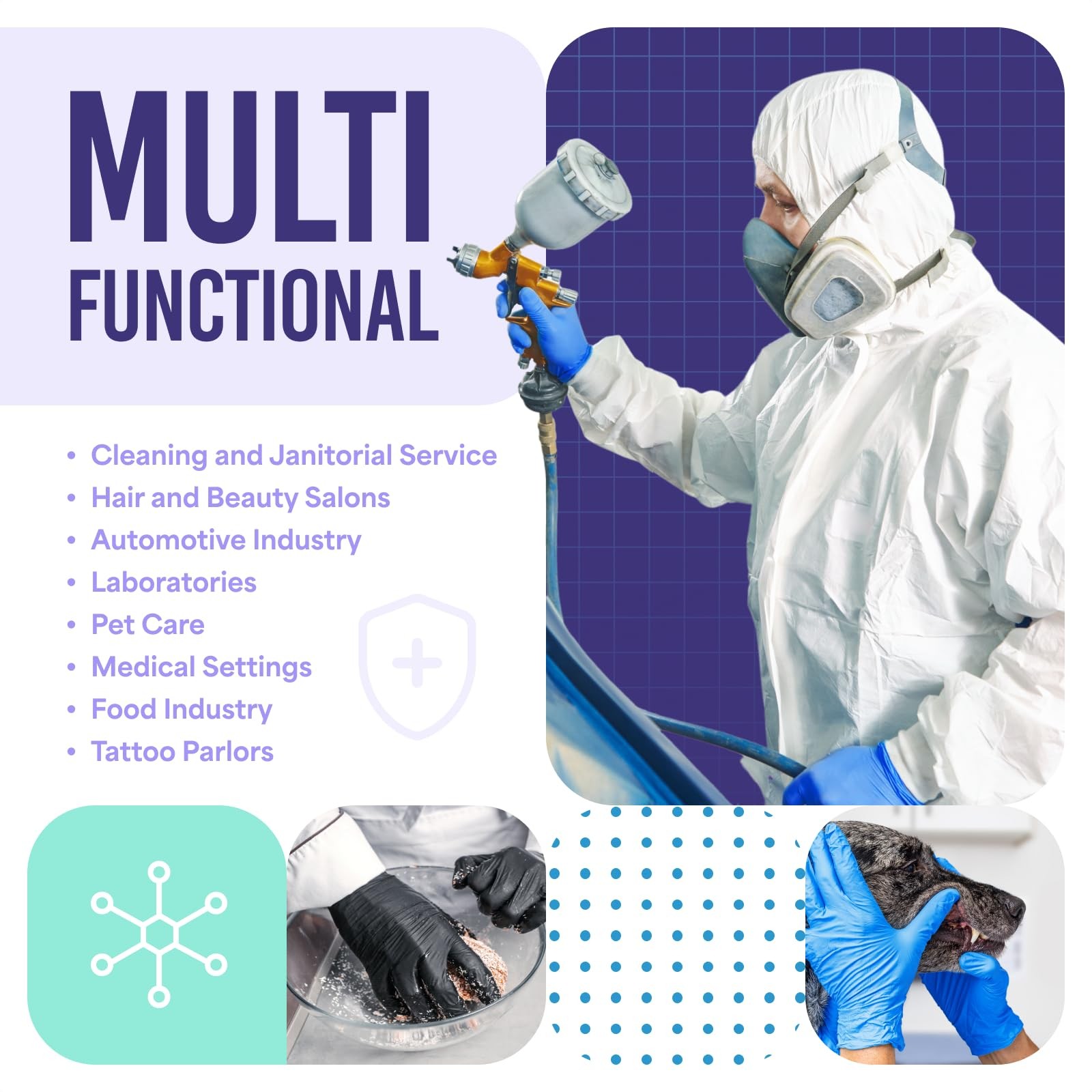 Medtecs Nitrile Gloves Disposable – Available in 200 & Medium, Blue – 200PC
