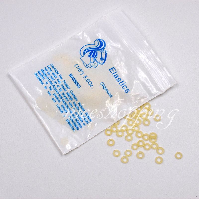 50 Packs ZOO PACK Orthodontic Elastics Rubber Bands 1/8″ Force Chipmunk 5.0 oz