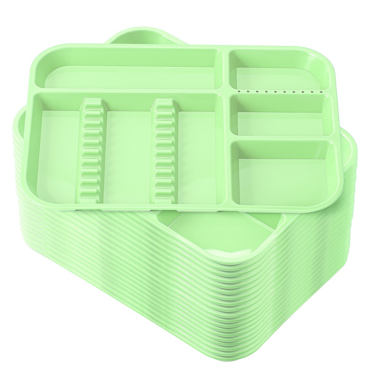 Dental Medical Autoclavable Plastic Trays Instrument Divided Separate Setup Tray