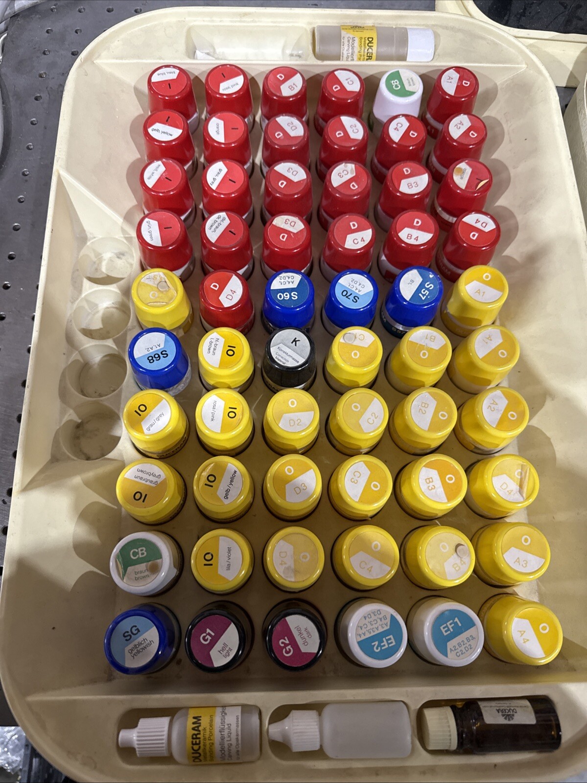 Duceram Metalkeramik Dental Labratory Porcelain Powder Large Set 133 Pcs