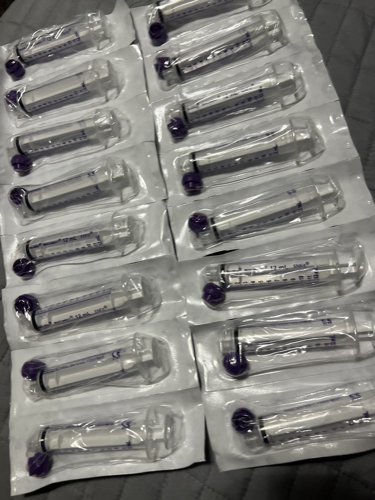 NeoMed 12ml Oral/Enternal Dose Syringe PNM S12NC Clear 16 Count w ENFit