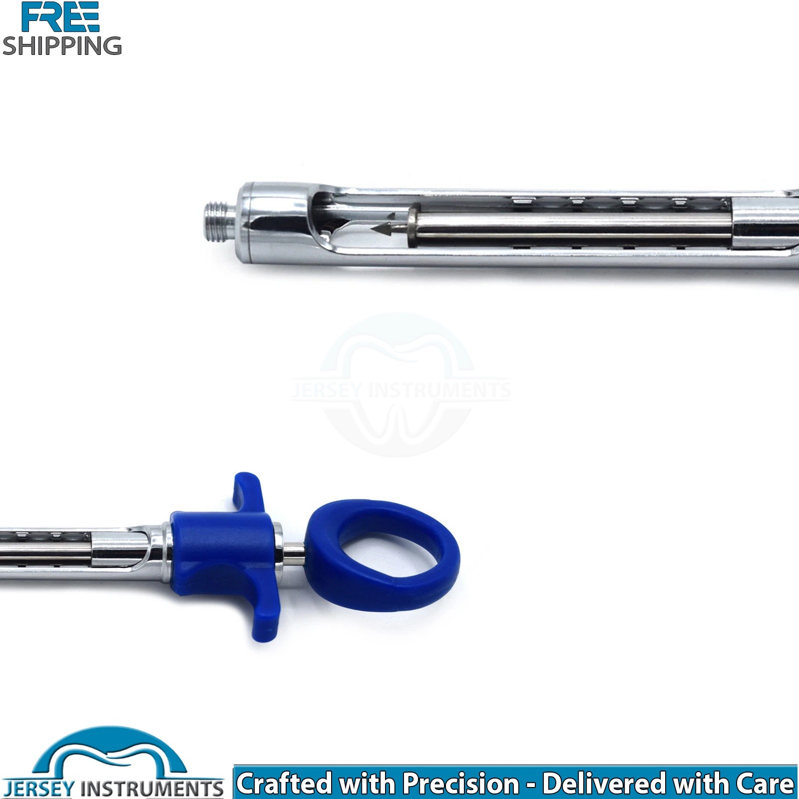 Dental Anesthesia Cartridge Syringe Blue 2.2ml Injection Dentist Surgical Tool