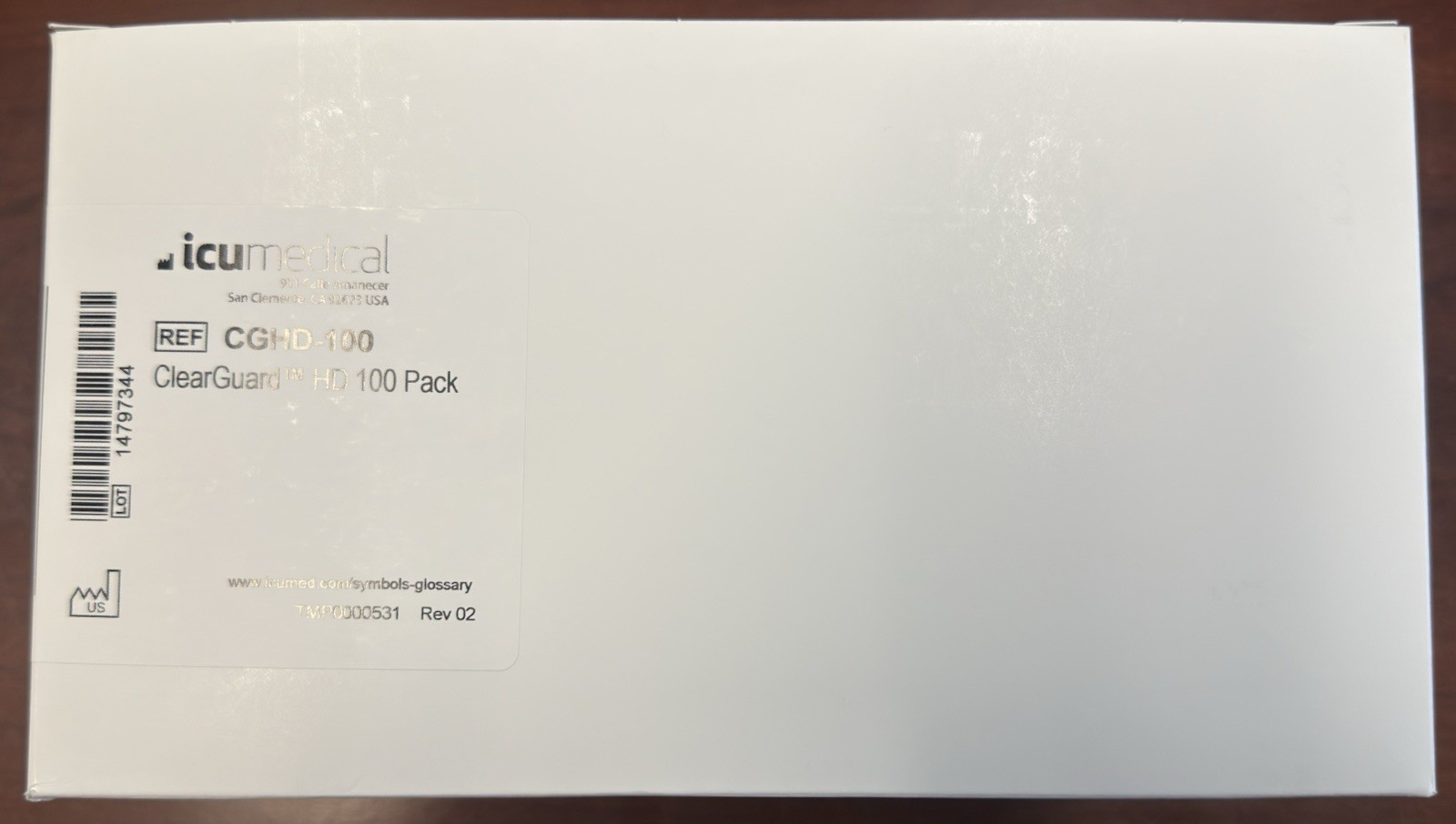 ICUMedical ClearGuard HD Hemodialysis Catheter Caps CGHD-100 100/case FRESH NEW