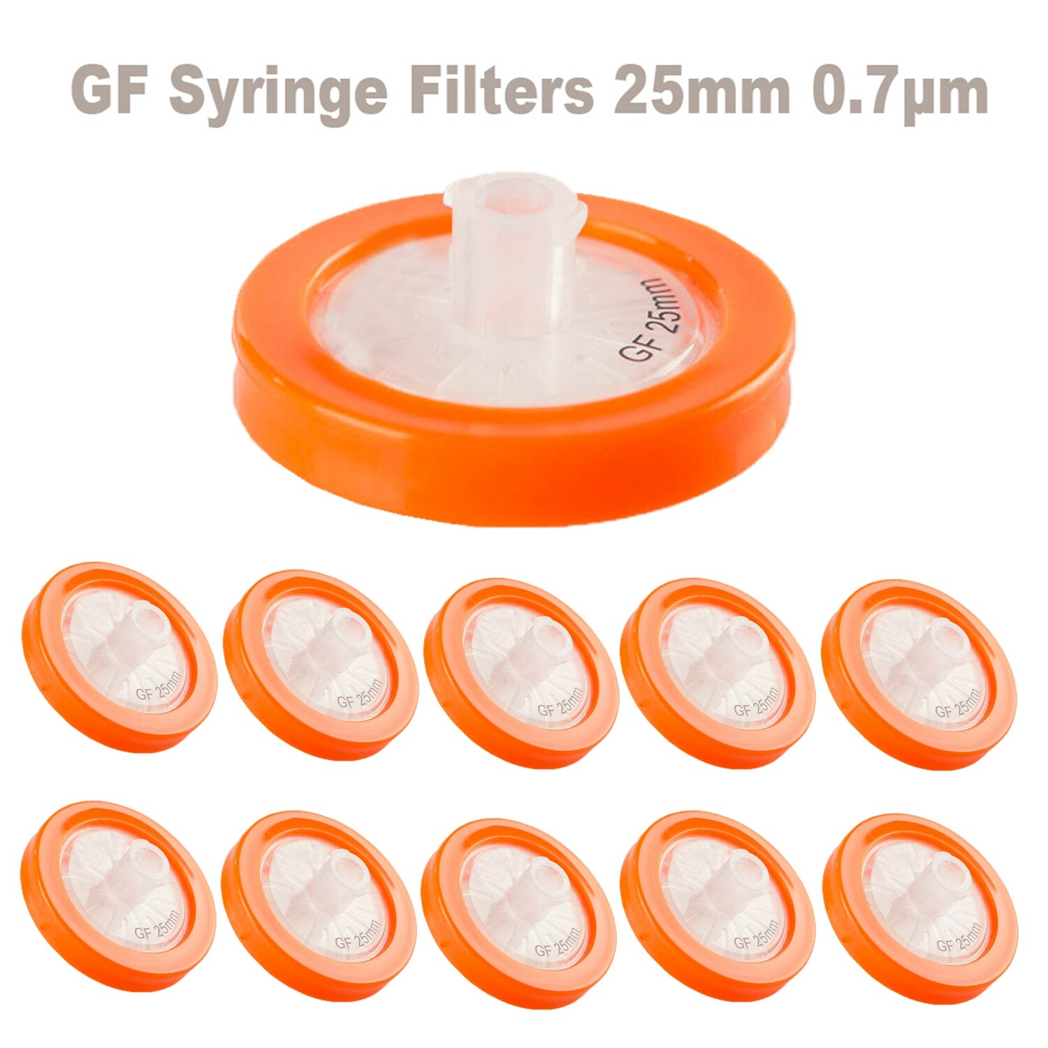 Glass Fiber GF Non-sterile Syringe Filters 25mm Diameter 0.7um Pore Size