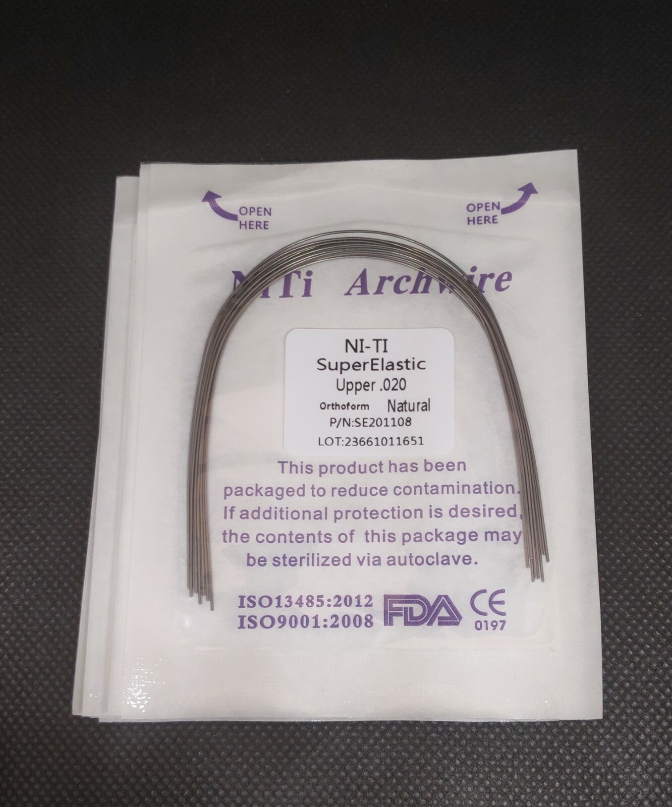 Dental Orthodontic Super Elastic Wire Niti Round Arch Wires Natural Form