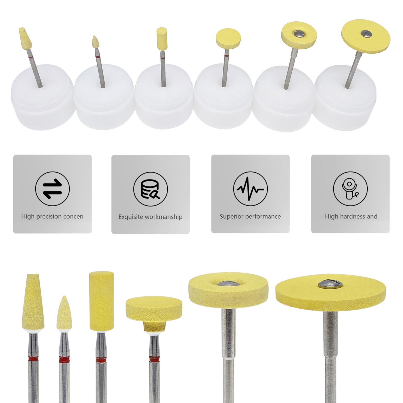 Dental Ceramic Diamond Polisher Grinder Zirconia Porcelain Polishing Pieces Burs
