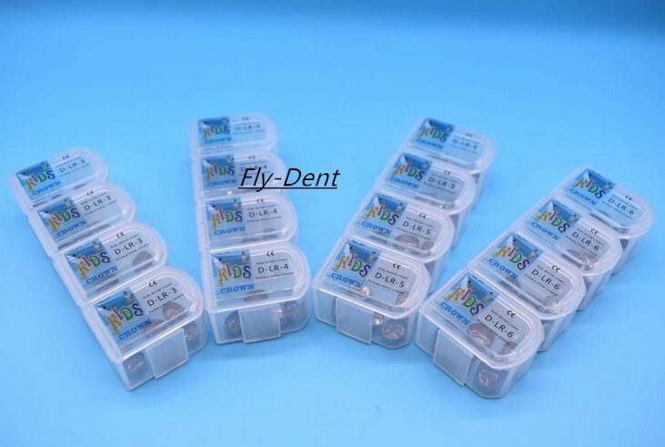5pcs/box Dental Kids Crown Stainless Steel Primary Pediatric Teeth Molar Crowns