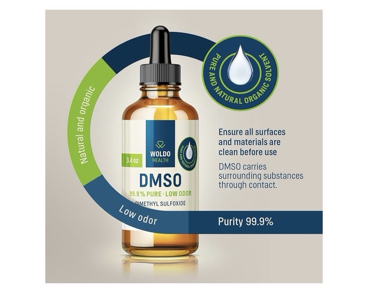 DMSO (Dimethyl Sulfoxide) 99.9% Pharmaceutical Grade 3.38Oz – Glass Bottle wi…