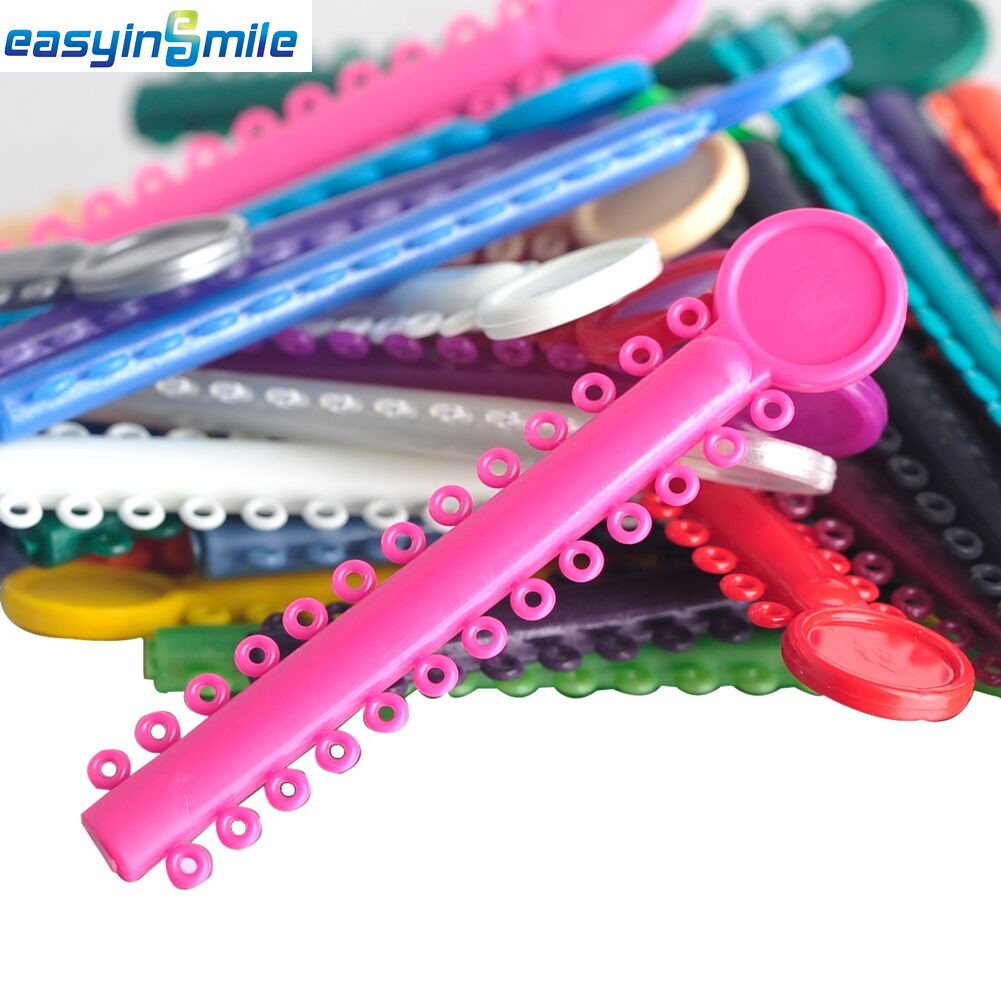 Orthodontic Dental Tie Ligature 40PCS Easyinsmile Elastic Rubber Band Assort