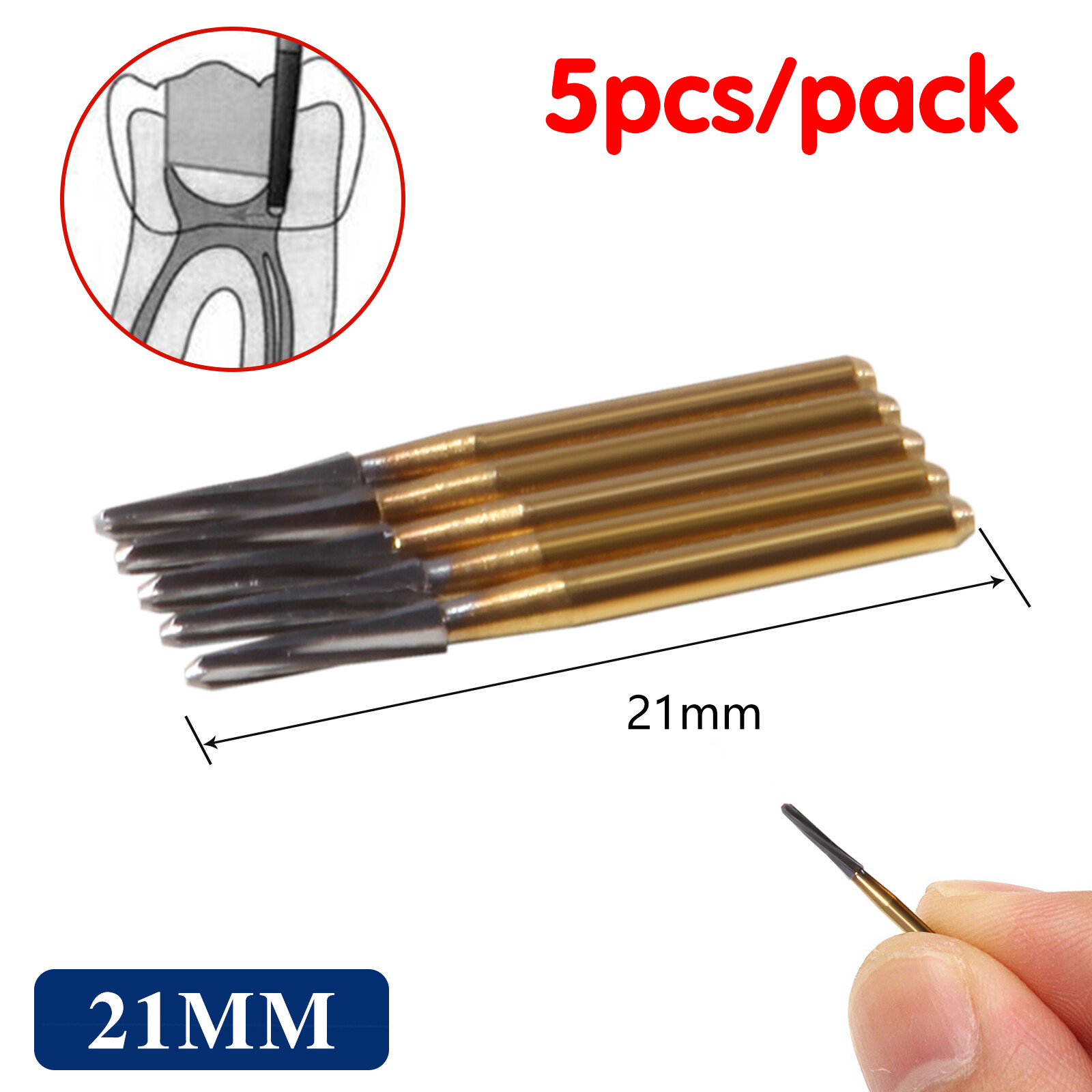 Dental Lab FG Carbide Tungsten Steel Finishing Burs ENDO-Z Burs 21/23/25/28MM po