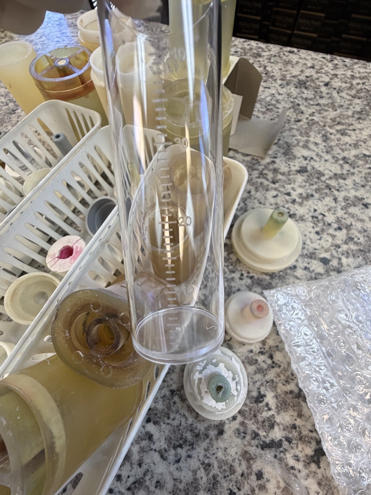 ivoclar vivadent for silicone pressing molding + clear plastic measurement tube