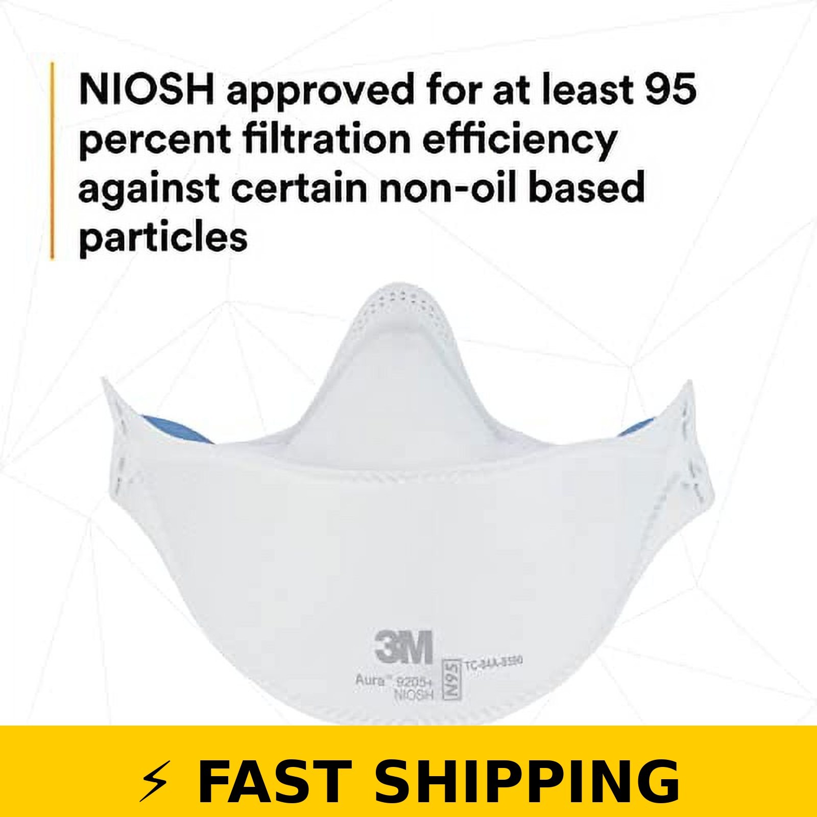 3M 9205+ Aura N95 Respirator – NIOSH Approved