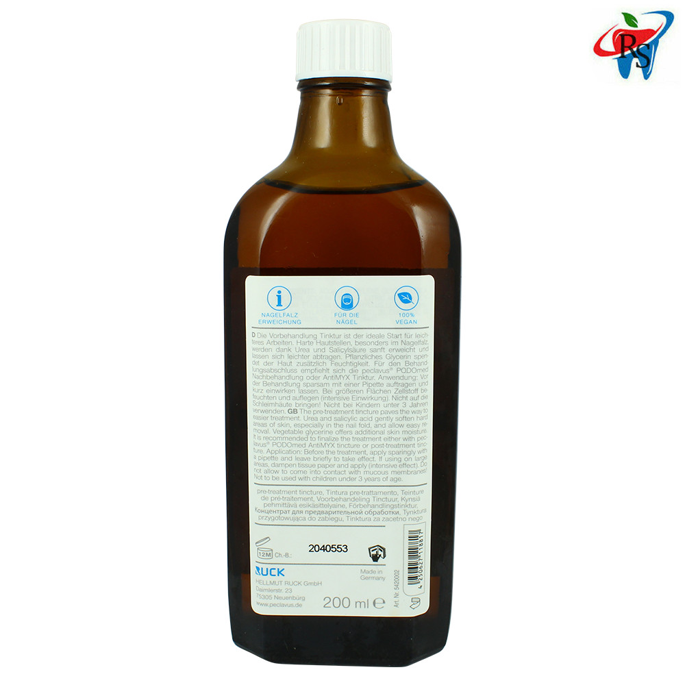 Ruck Peclavus PODOMed Pre Treatment Tincture Cuticle Preparing Rough Skin 200ml