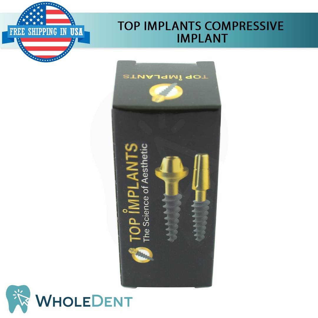 1x Dental Compressive Monoblock Fixture Titanium Sterile SLA Surface Dentistry