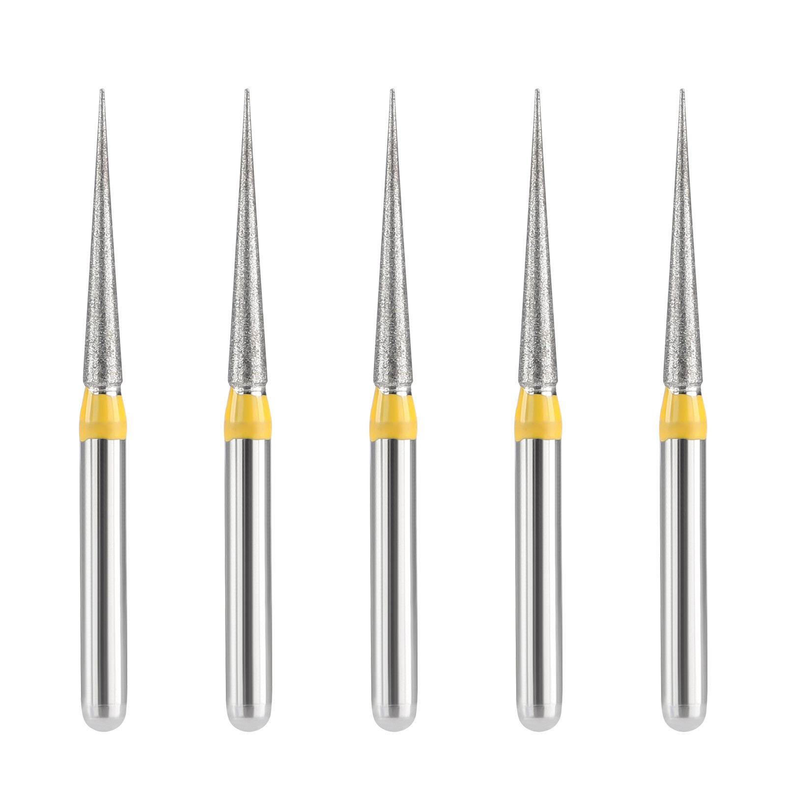 JMU Dental Diamond Burs Needle Type FG 859 5Pcs/Box Extra Fine/Medium Grit