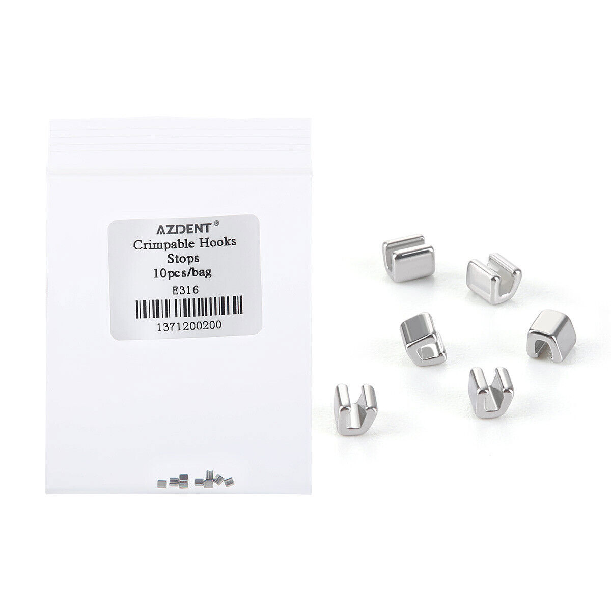 AZDENT Dental Orthodontic Crimpable Hook Stops Type for Arch Wires 10pcs/pack