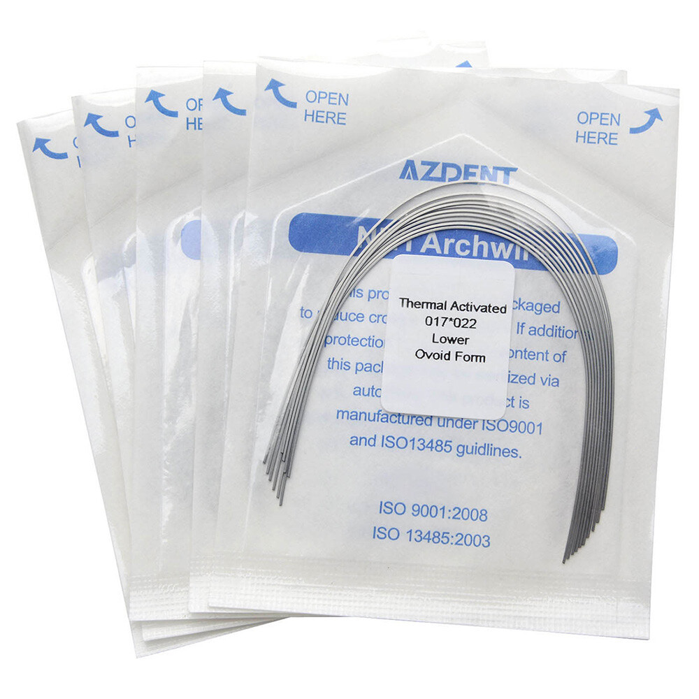 AZDENT Dental Orthodontic Heat Thermal Activated Niti Rectangular Arch Wires