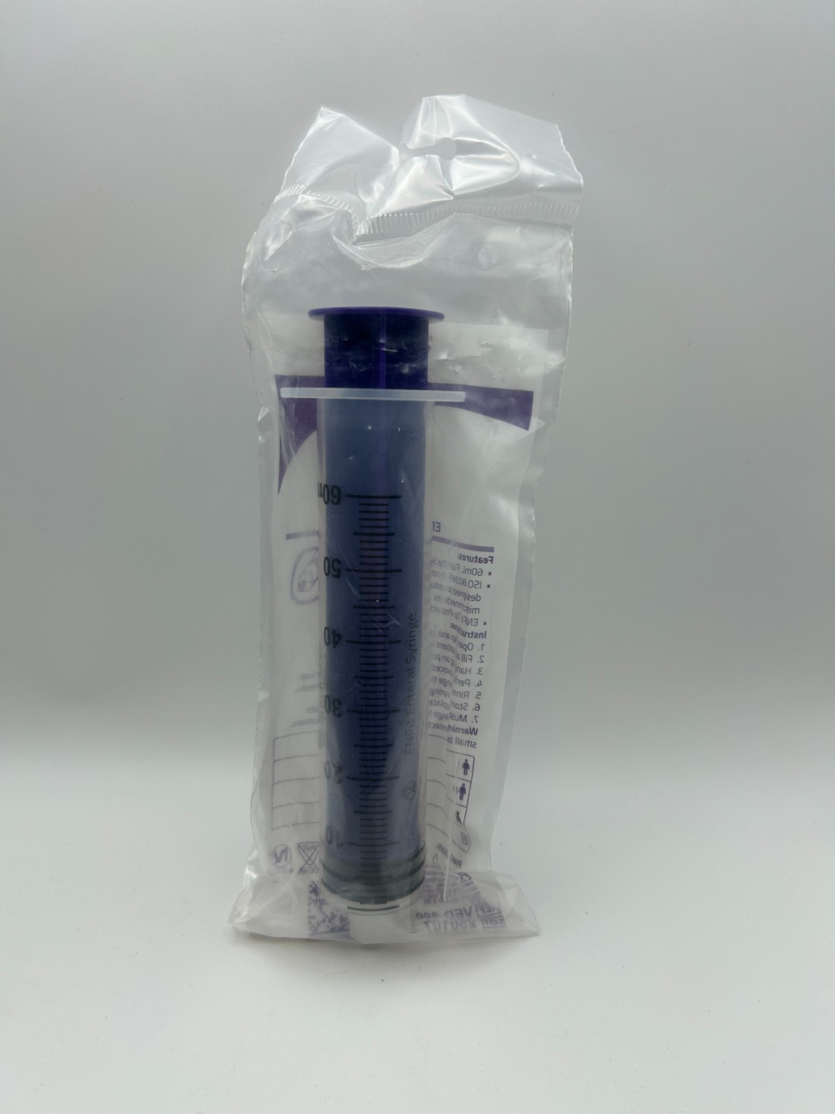 Vesco Medical ENFIT Tip Syringes, 60ML (16 Pack)