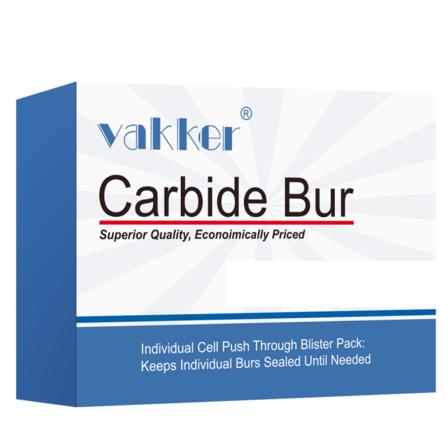 Vakker Dental HP 1 2 4 6 8 37 Carbide Burs For Straight Handpiece 2.35mm 5pc/pk