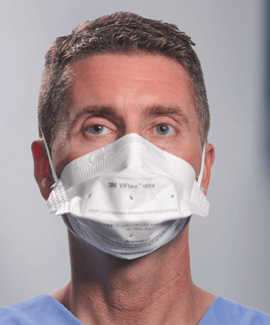 *400-Pieces* 3M VFlex Particulate Respirator NIOSH N95 Surgical Face Mask 1804
