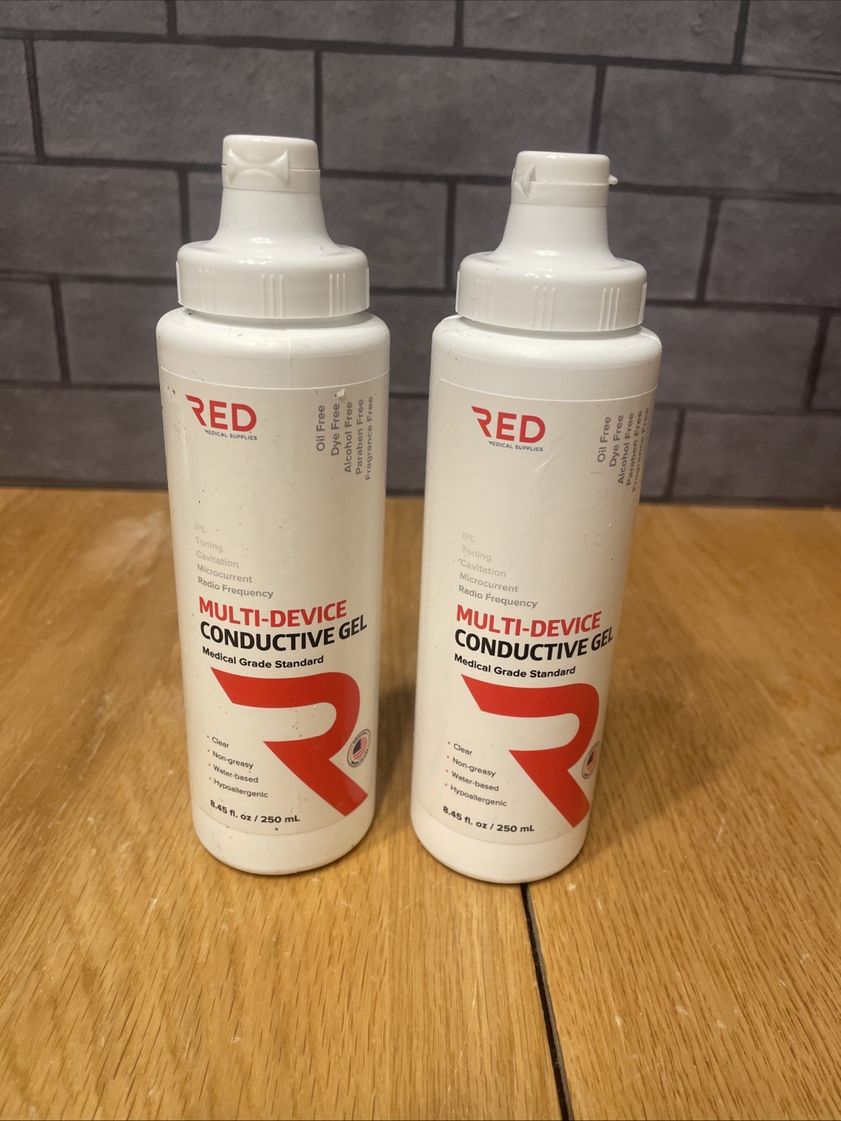 2X RED MULTI-DEVICE Conductive GEL, Clear, Water Based, Hypoallergenic 250ml