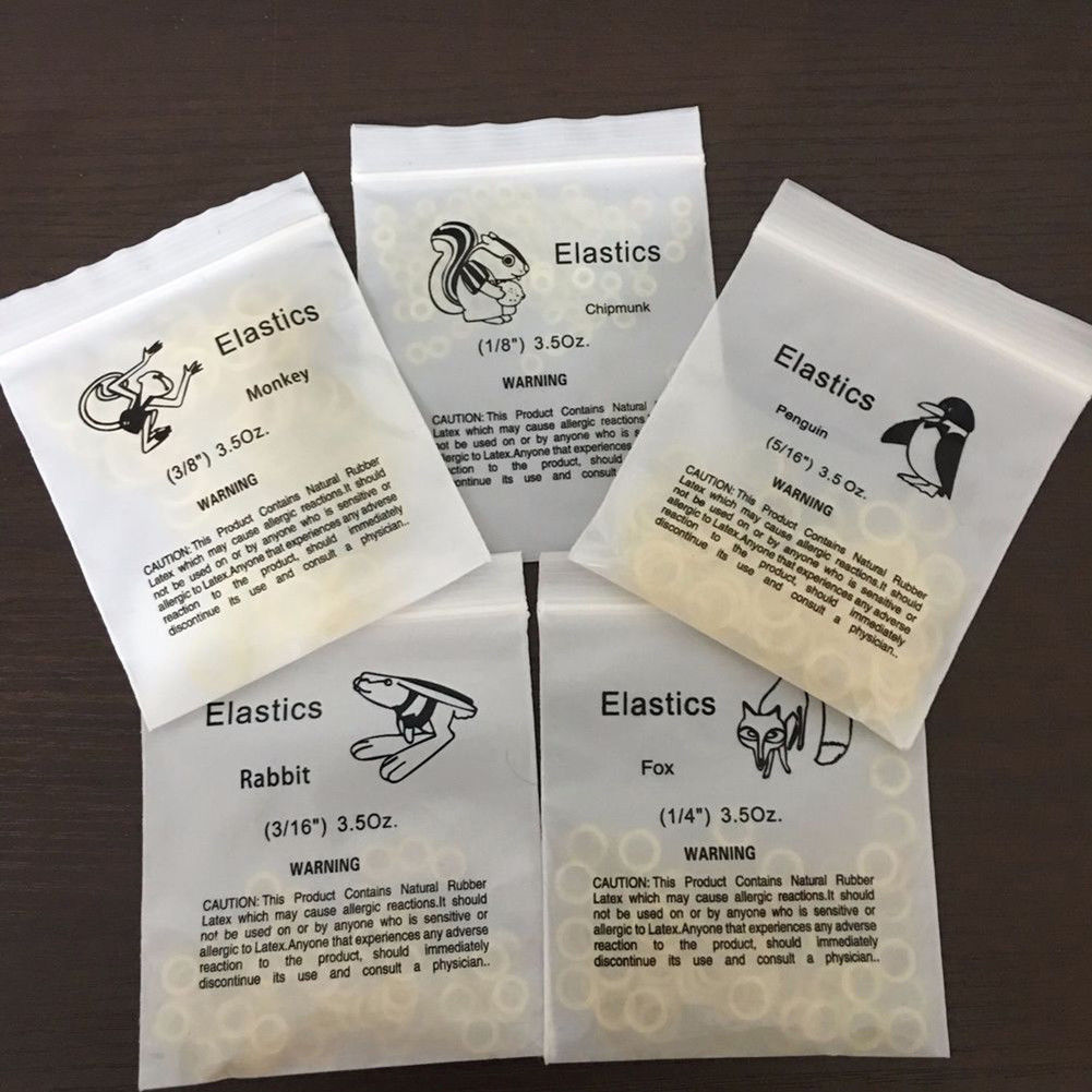 Dental Rubber Bands Elastic Latex Braces 3.5/5.0/6.5oz 1/4 1/8 3/8 3/16 5/16