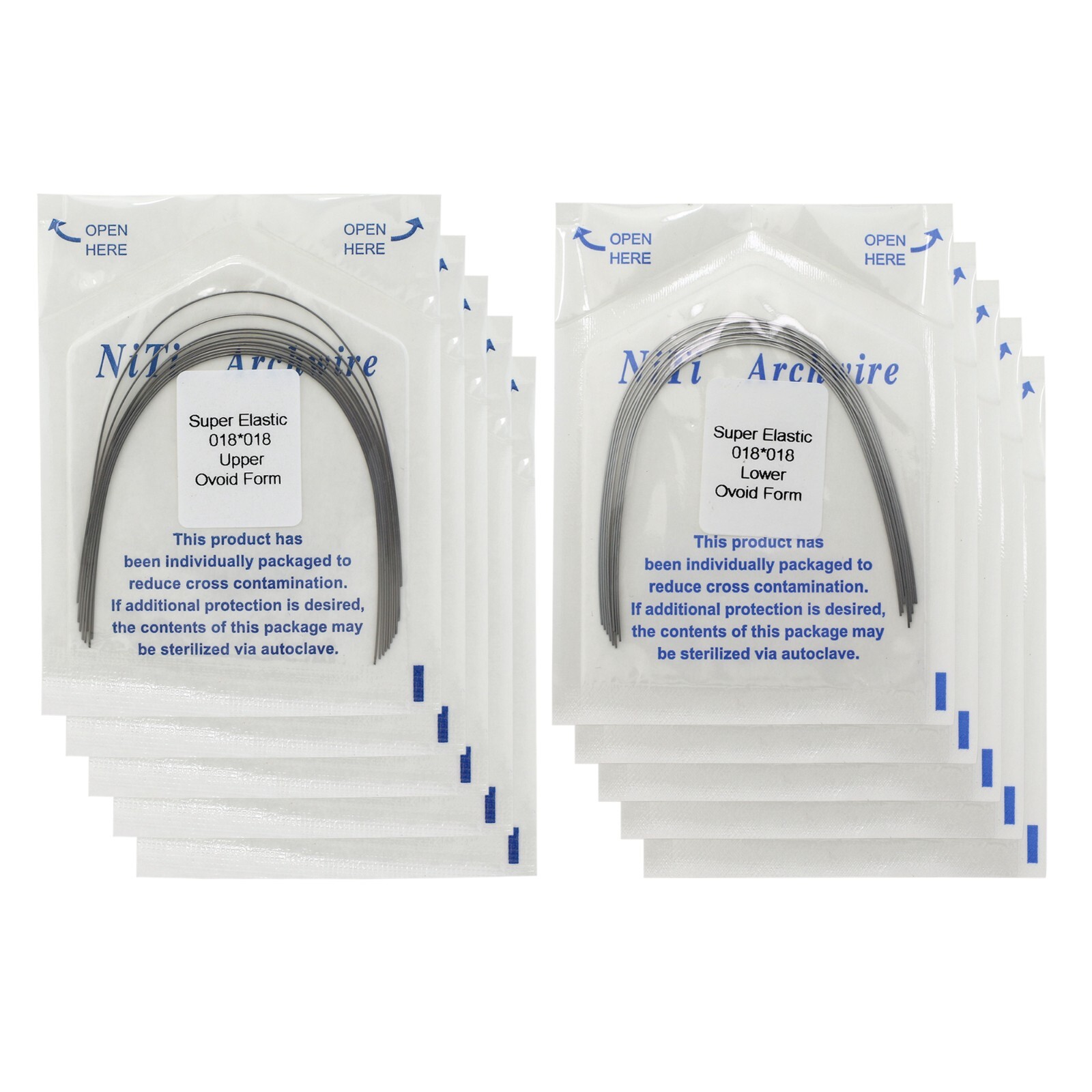 100pcs Dental Orthodontic Arch Wires Niti Rectangular Round Arcos de Ortodoncia