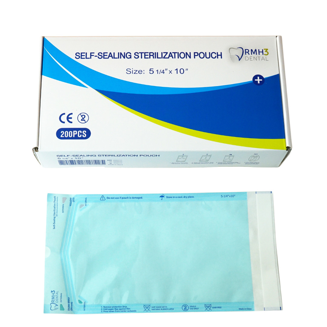 RMH3 Dental 5.25″ x 10″ Self-Sealing Sterilization Pouch, 200/Box