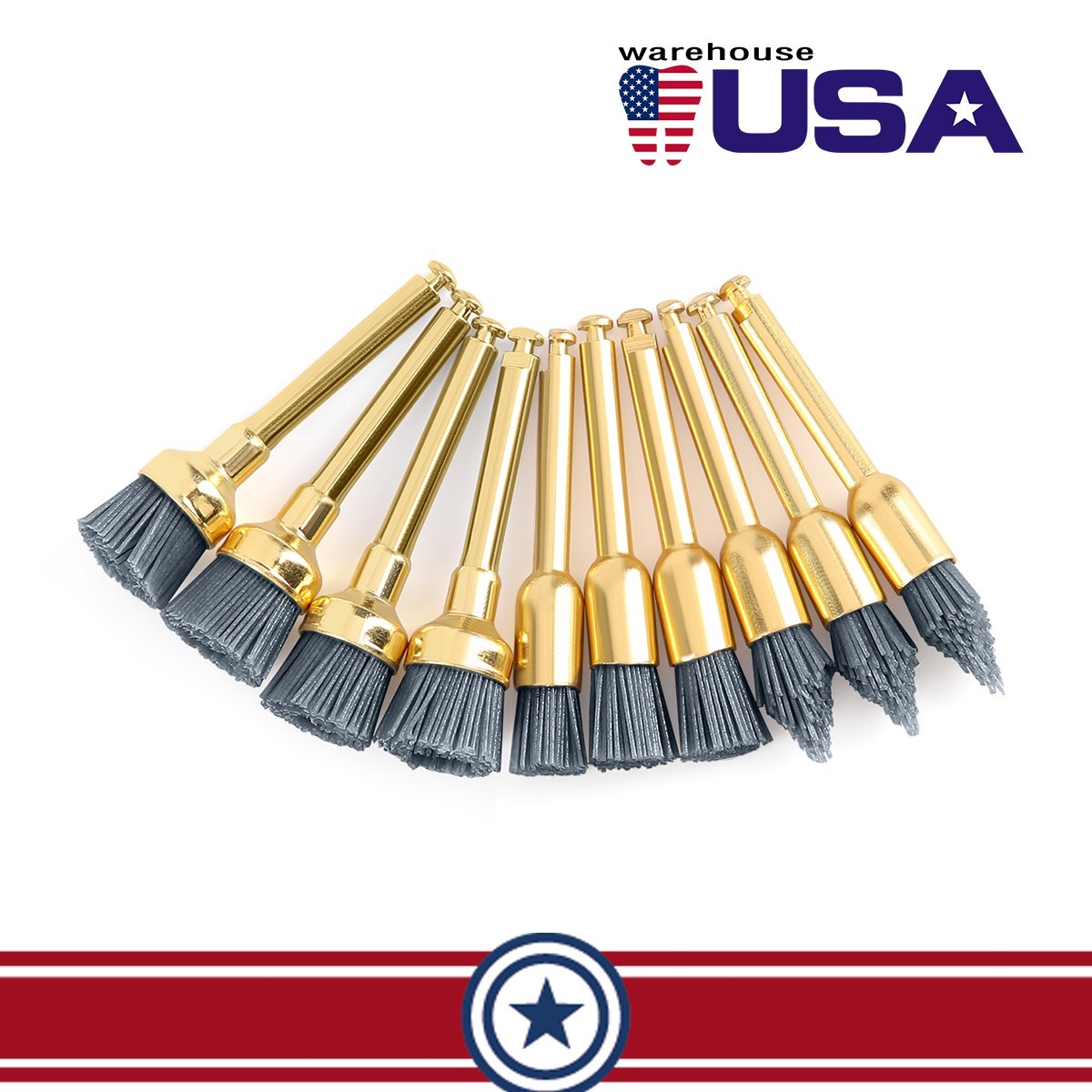 AZDENT Dental Silicon Carbide Aluminium Oxide Polishing Brush Sharp/Flat/Bowl