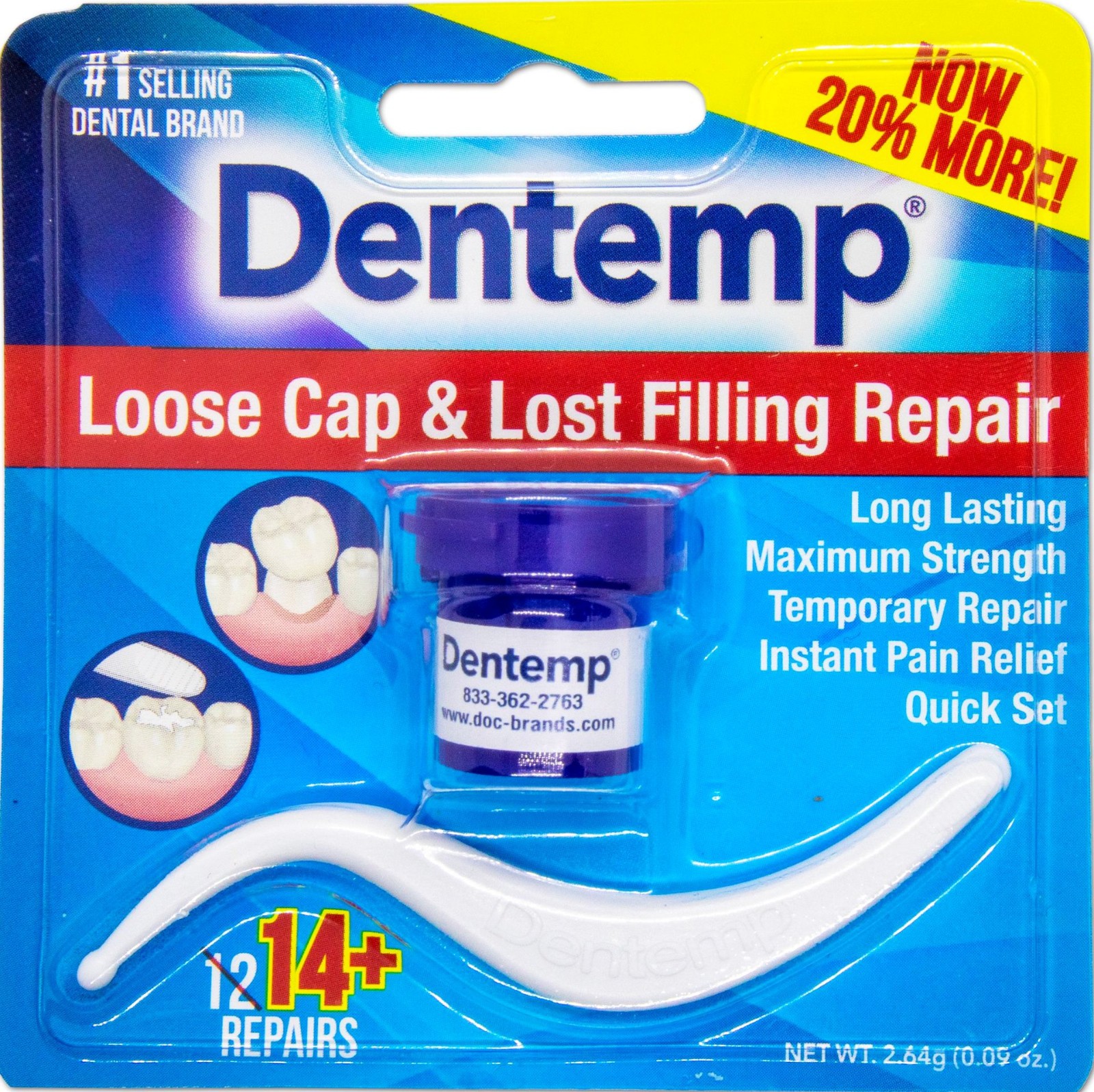DENTAL REPAIR CEMENT Kit Cavity filling Crown Loose Cap tooth DENTEMP