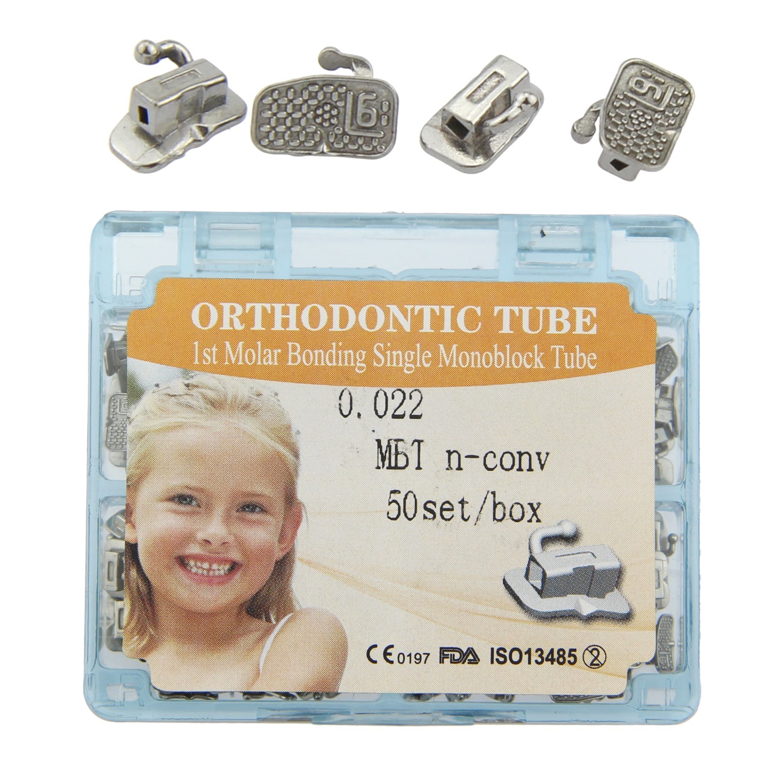 Dental Orthodontic Buccal Tube Molar Tubes Roth MBT 0.022 Convertible Monoblock