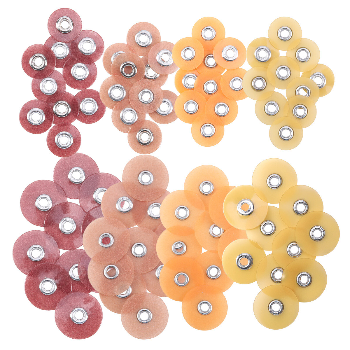 50Pcs Dental Finishing Polishing discs composite coarse Medium Fine Color-coded