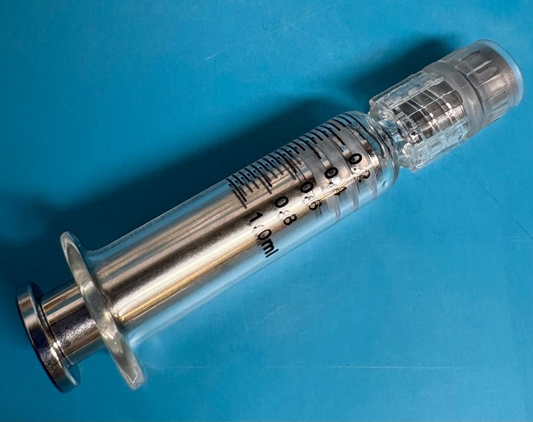 1ml Borosilicate Glass Syringe Oil Liquid Dispenser with Metal Luer Lock