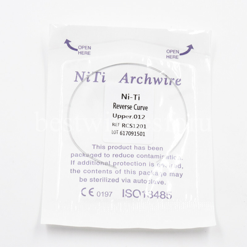 Dental Ortho Archwires Reverse Curve Niti Round Wires With Constant Elasticit