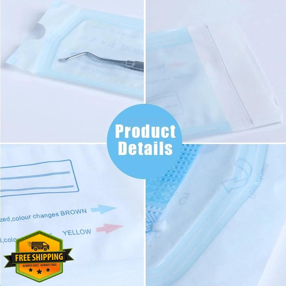 Yuelong Sterilization Pouch Bags 2.25″ x 5″ 200 Pcs