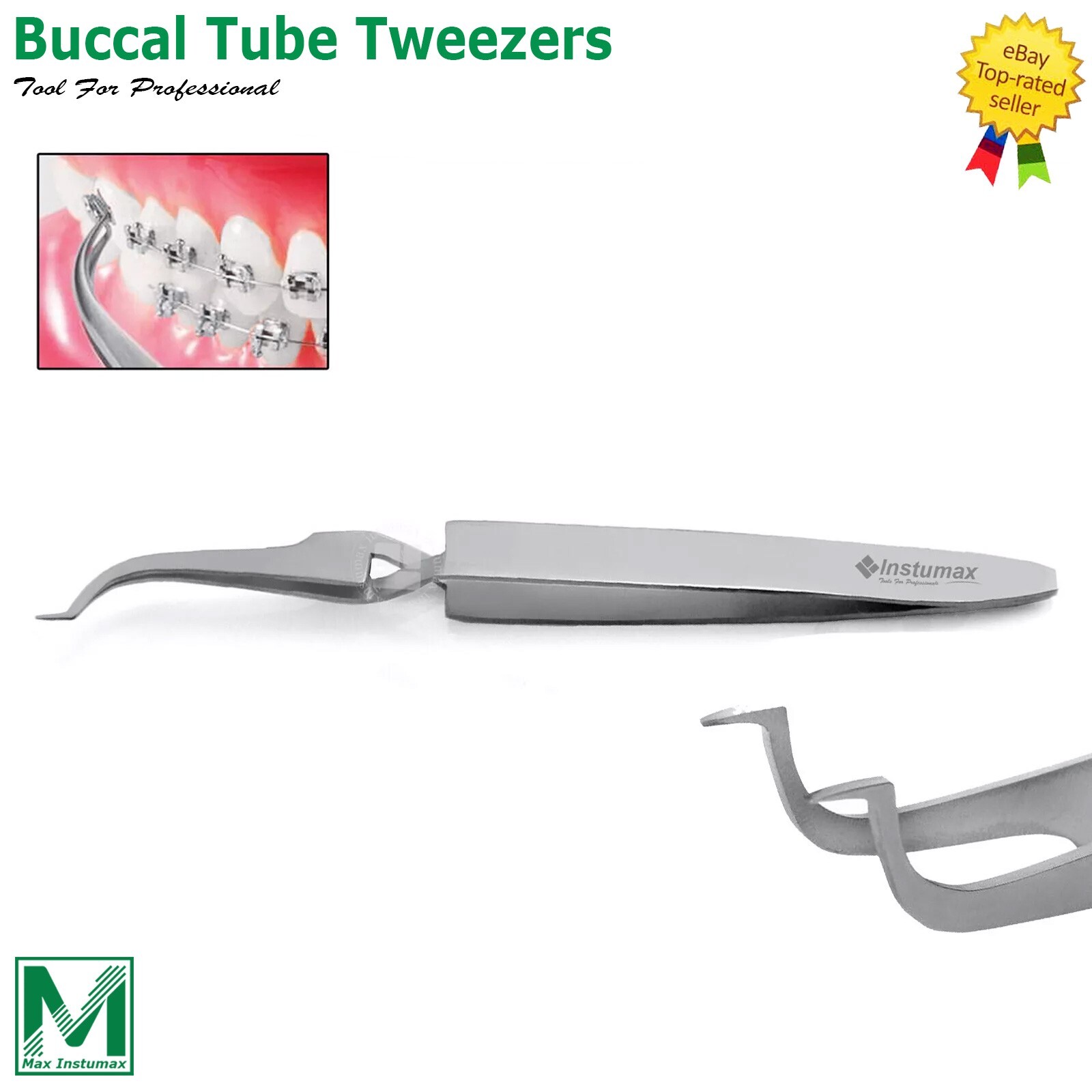 Dental Buccal Tube Tweezers Slim Orthodontic Bracket Holding Placing CE